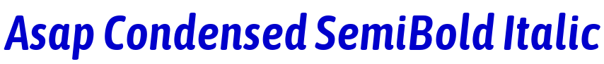 Asap Condensed SemiBold Italic шрифт